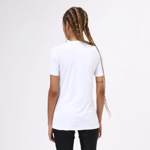 Lataa kuva gallerian katseluohjelmaan, Model Back: Uv Line Fitness-Top T-Shirt Sport Fit Branco Upf50+
