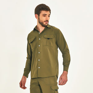 Image 02: Uv Line Fitness-Top Tenerife Verde Militar Upf50+