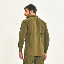 Lataa kuva gallerian katseluohjelmaan, Model Back: Uv Line Fitness-Top Tenerife Verde Militar Upf50+

