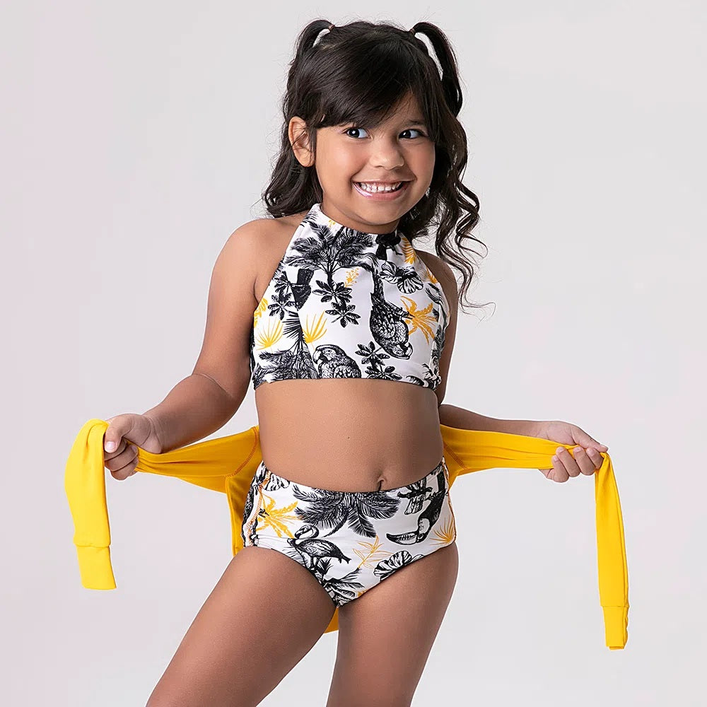 Model Front: Uv Line Mädchen-Bikini Trikini Brasil Upf50+